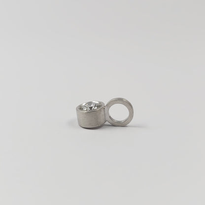 Solitaire pendant 040 white gold