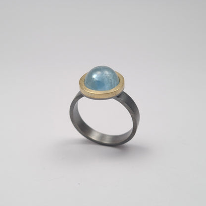 Anillo aguamarina. 9 Óxido