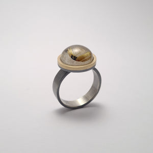 Quartz ring with rutile.