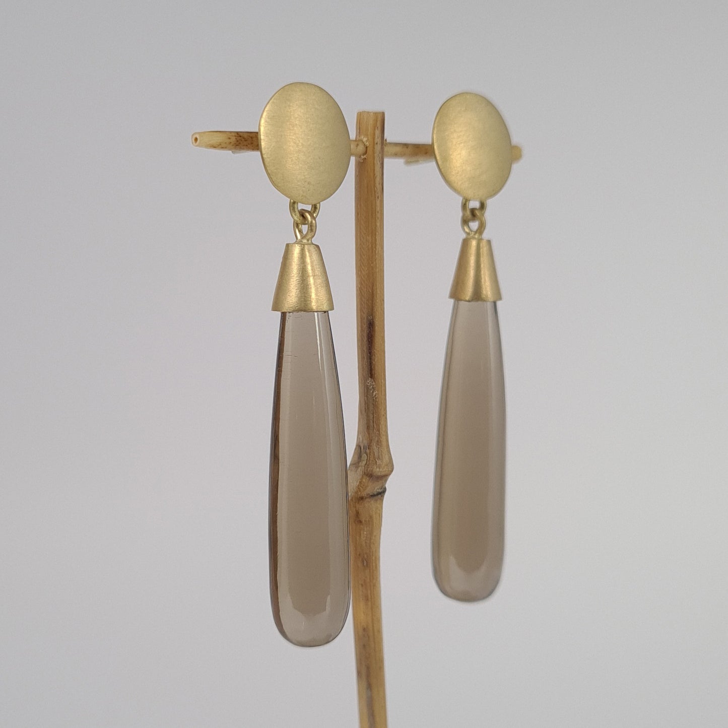 Smoky quartz drop earrings