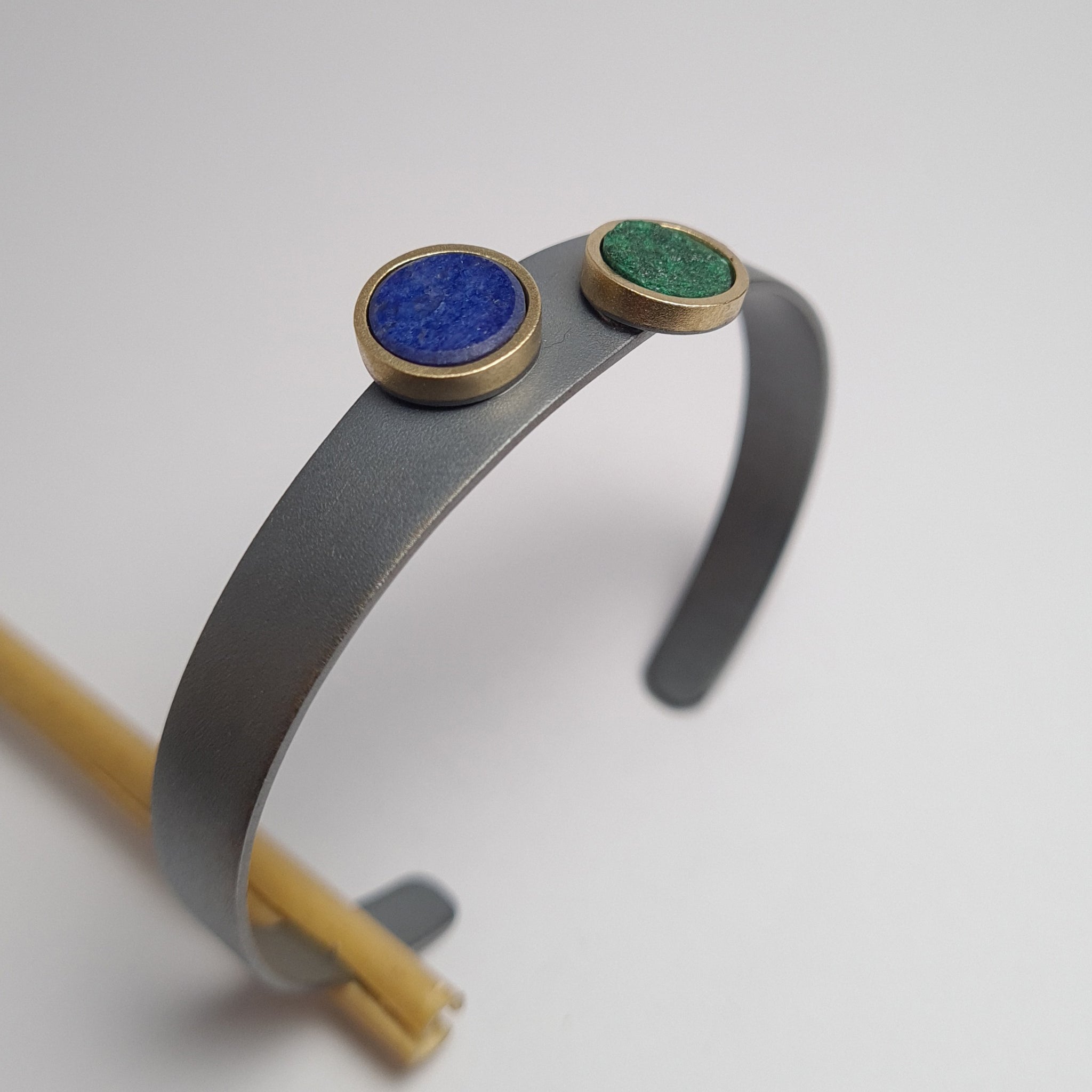 Bracelet by chance. Blue, green.