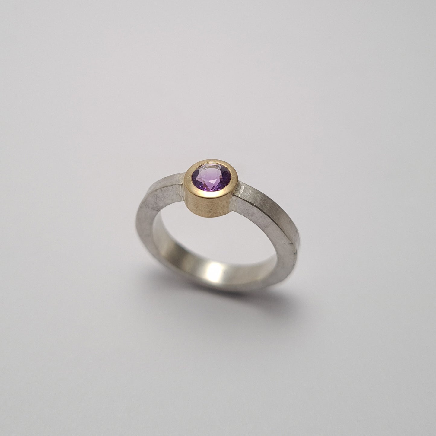 Solitaire from the forge collection. Amethyst