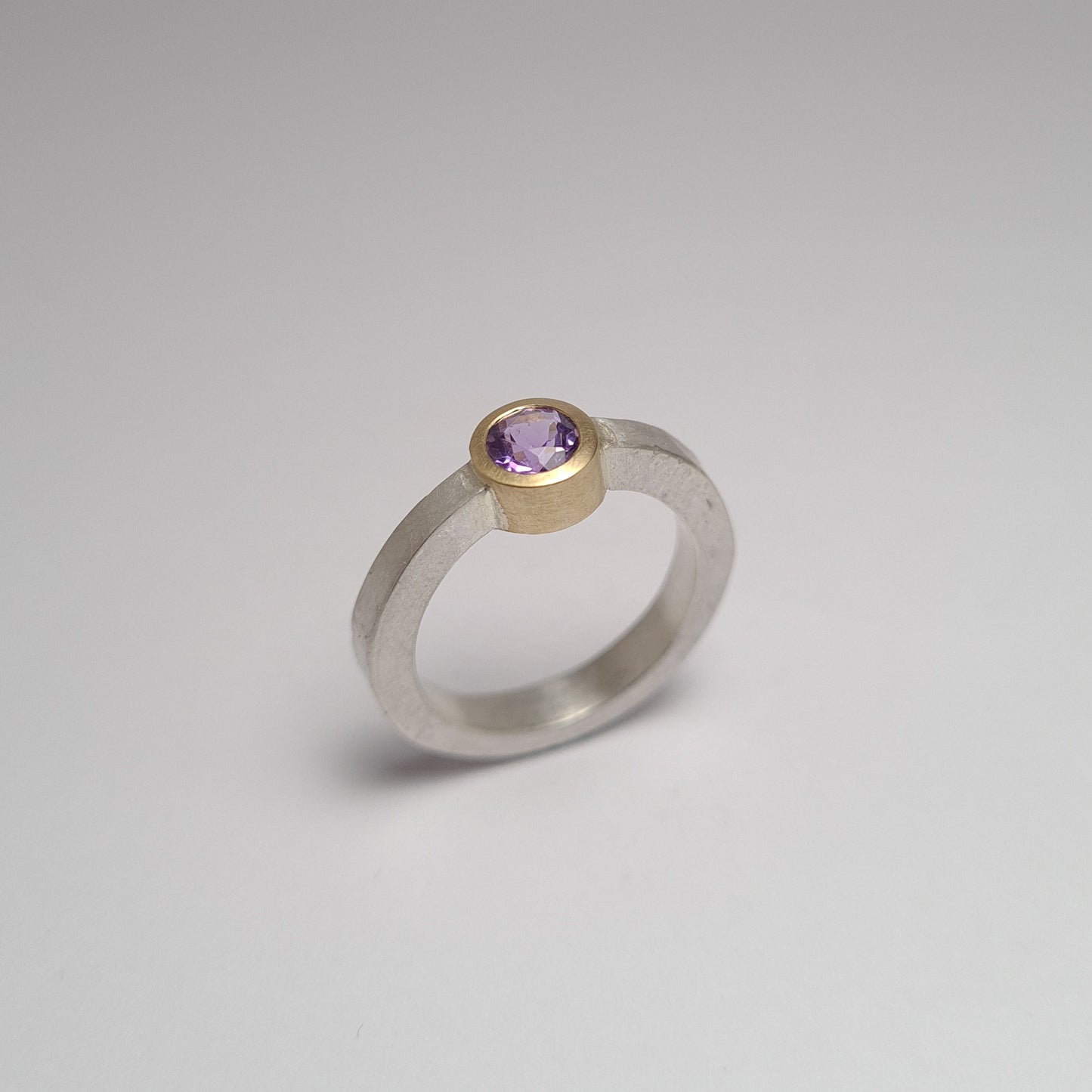 Solitaire from the forge collection. Amethyst