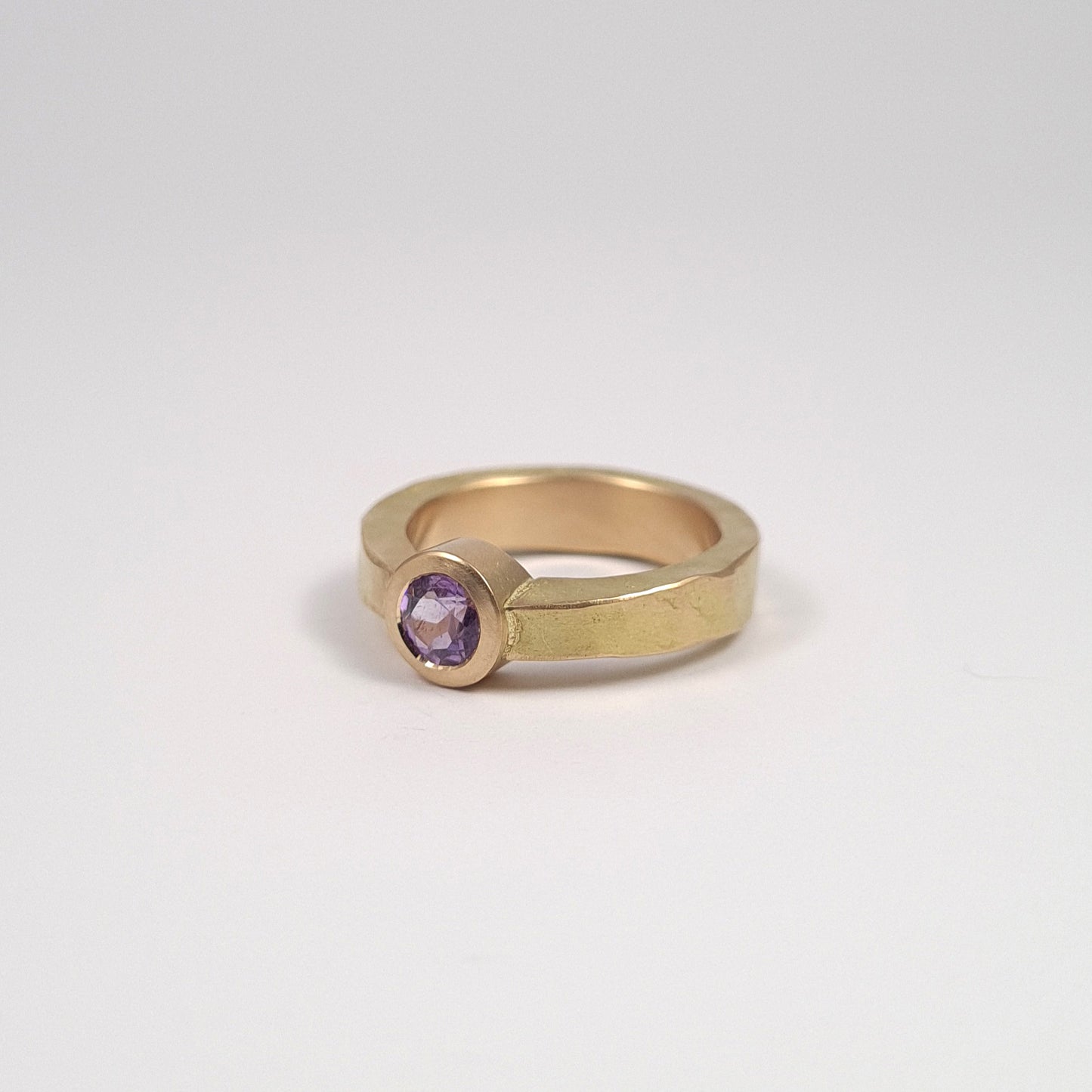 Solitaire from the forge collection. Amethyst