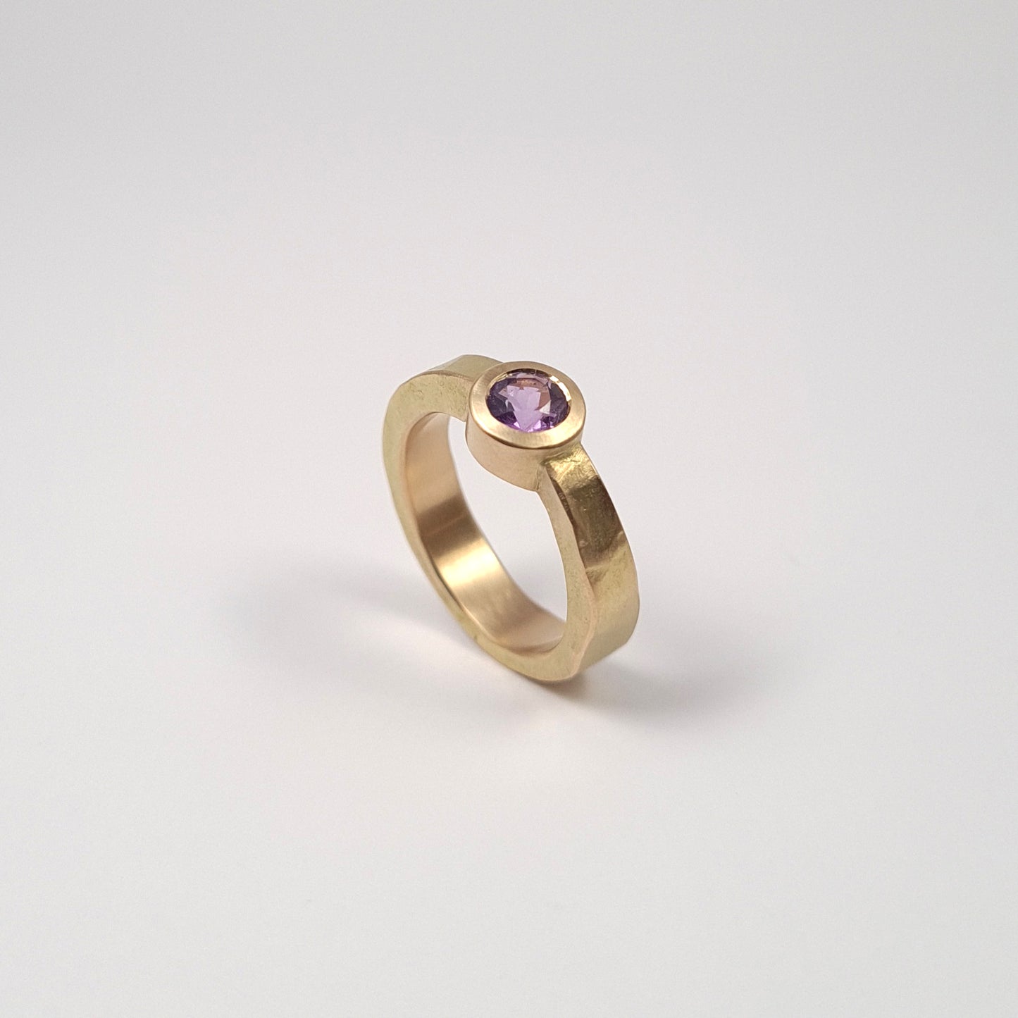 Solitaire from the forge collection. Amethyst