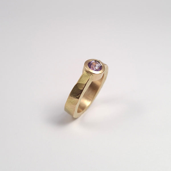 Solitaire from the forge collection. Amethyst