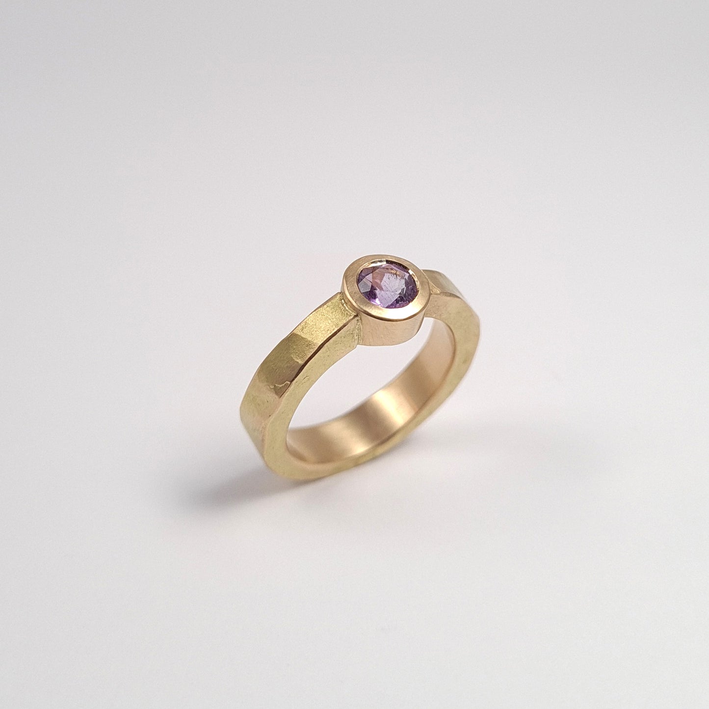 Solitaire from the forge collection. Amethyst