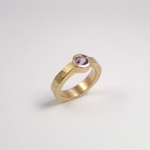 Solitaire from the forge collection. Amethyst