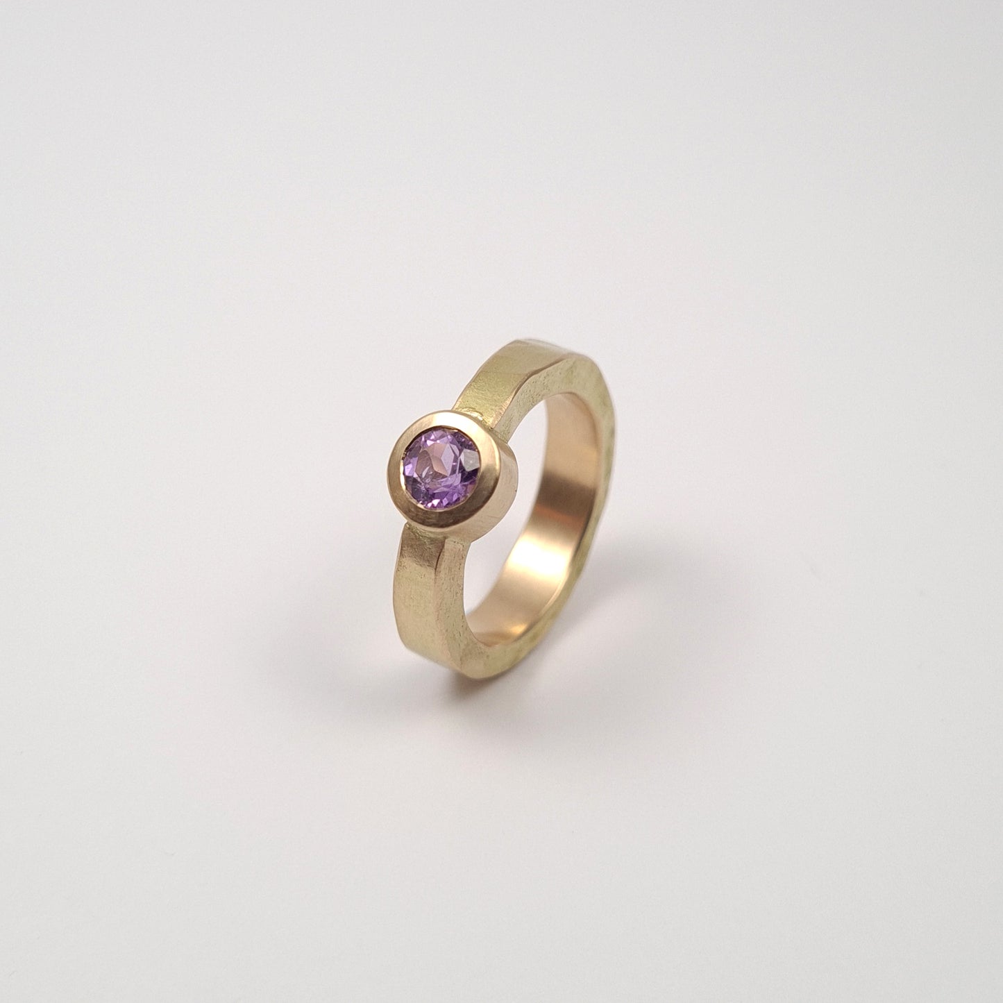 Solitaire from the forge collection. Amethyst