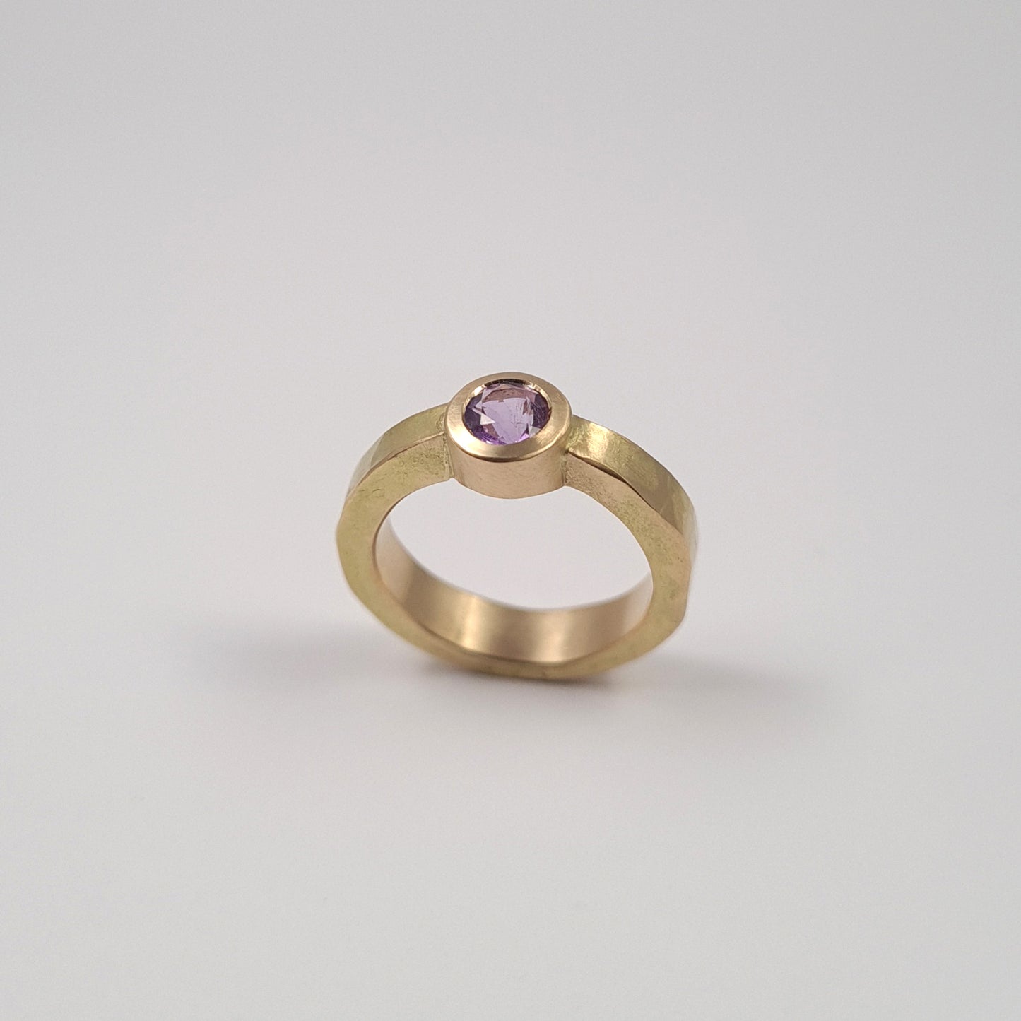 Solitaire from the forge collection. Amethyst